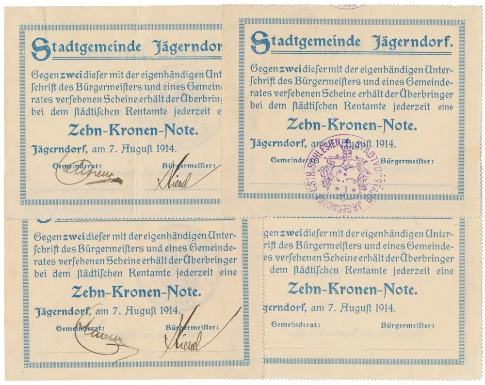 Nouzovky české od roku 1914 — 1
