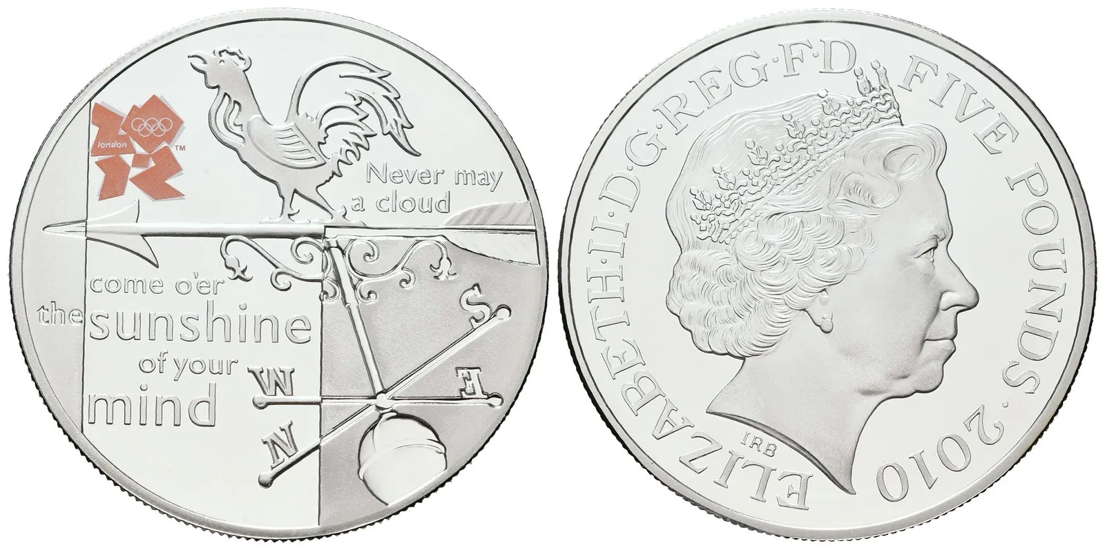 Velká Británie, 5 liber 2010  OH Londýn - Britské počasí