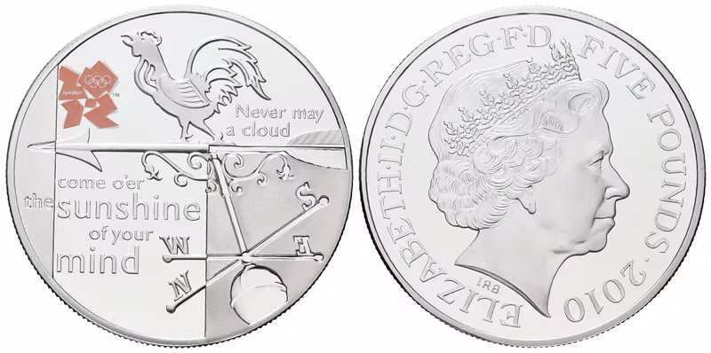 Velká Británie, 5 liber 2010  OH Londýn - Britské počasí