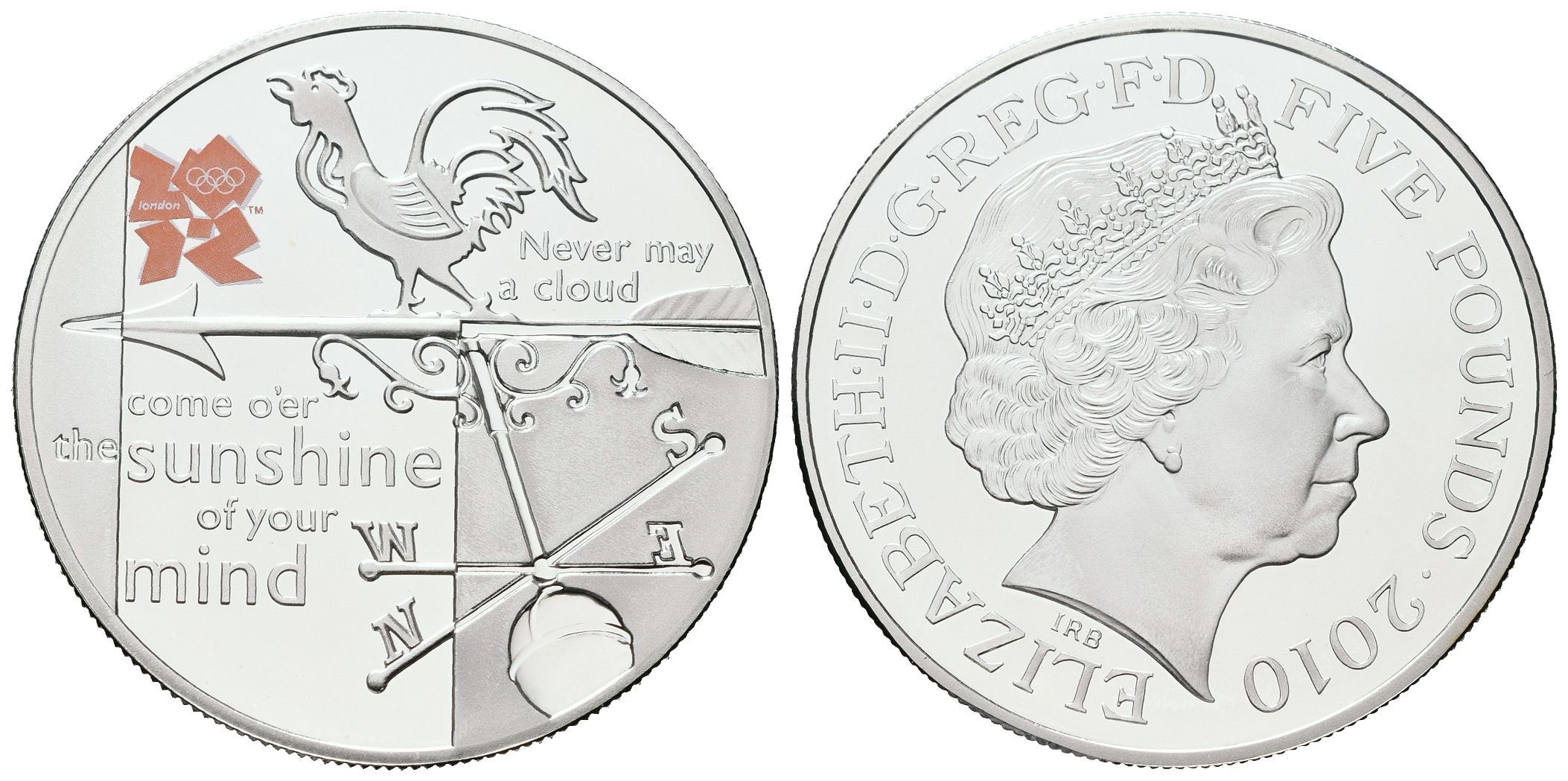 Velká Británie, 5 liber 2010  OH Londýn - Britské počasí