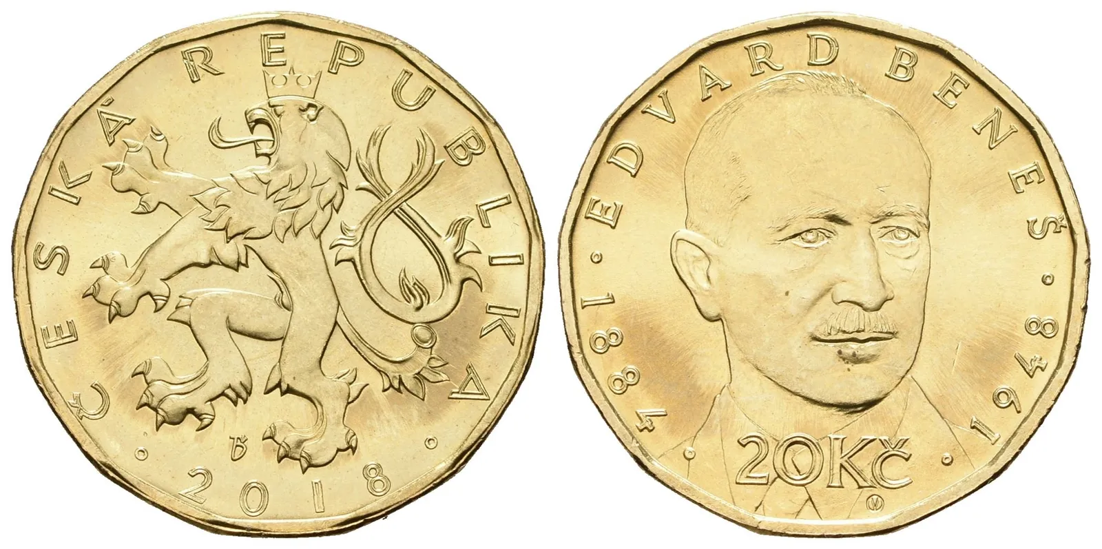 20 Koruna 2018 Edvard Beneš