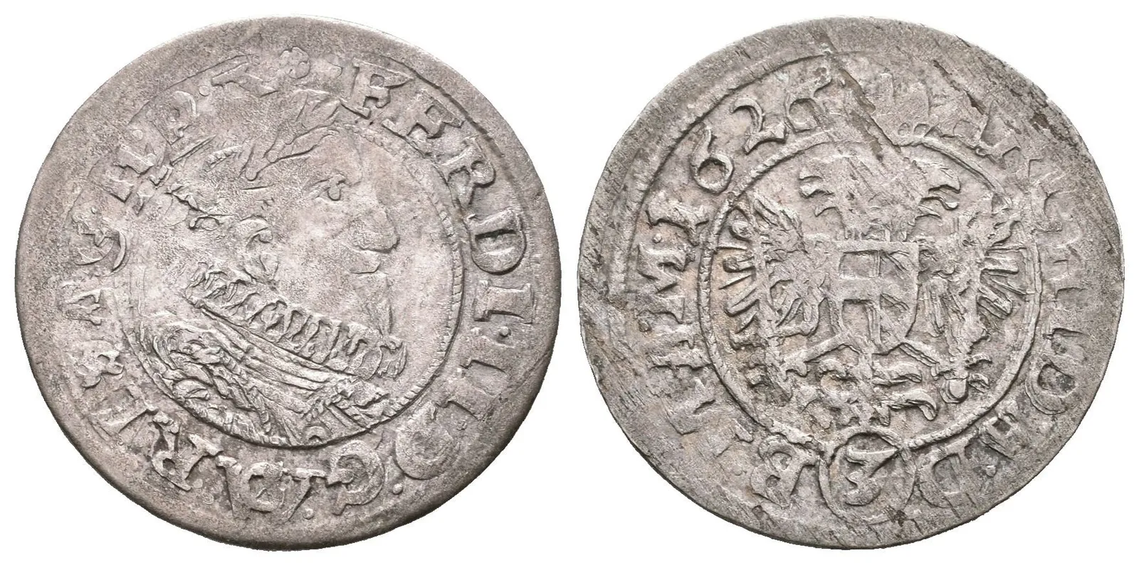 3 Krejcar 1626, Brno-Wohnsiedler, Hal.884, patina, vady střížku — 1