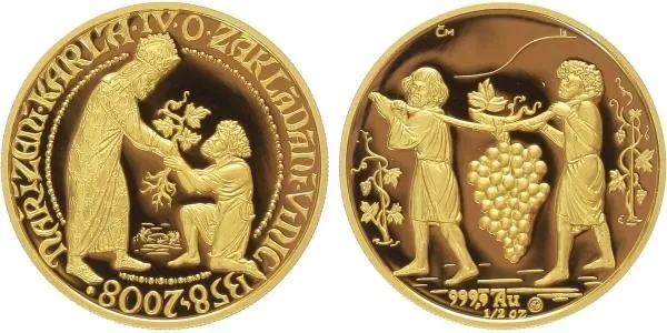 Medaile 2008 - Zakládání vinic Karlem IV.