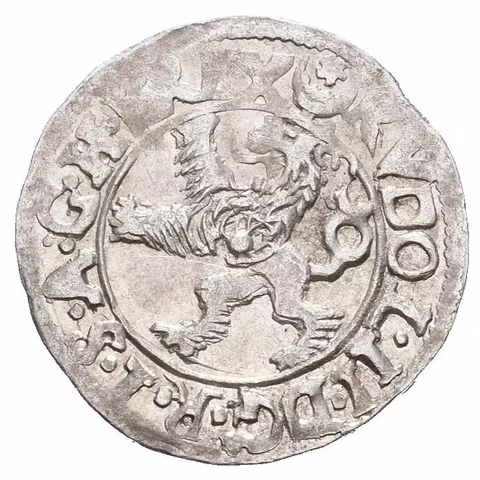 Malý groš 1597, Jáchymov-Hofmann, HN.8b (opis 7c), pěkná zachovalost, patina,