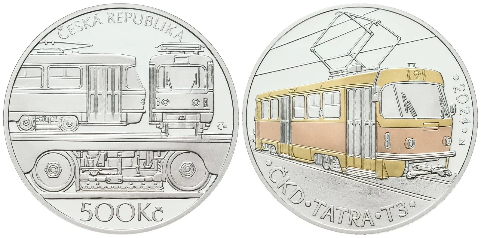 500 Kč 2024 - Tramvaj ČKD Tatra T3