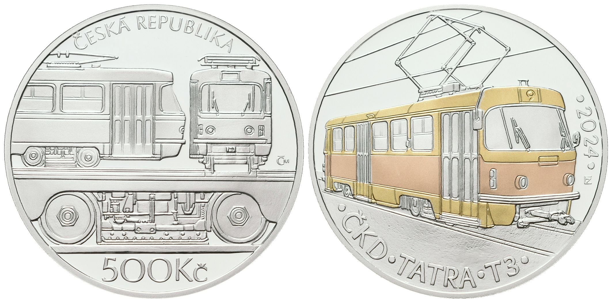 500 Kč 2024 - Tramvaj ČKD Tatra T3