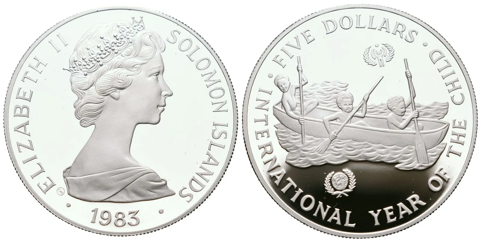 Šalamounovy ostrovy, 5 Dollars 1983 - Mezinárodní rok dětí