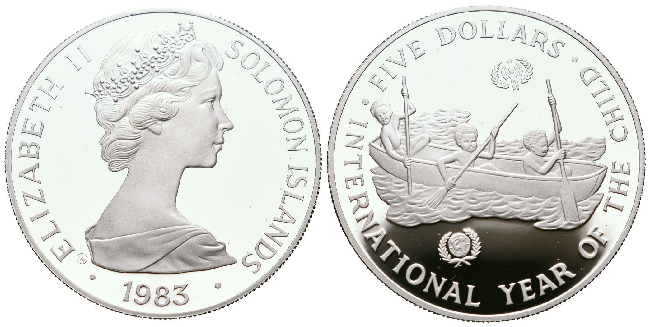 Šalamounovy ostrovy, 5 Dollars 1983 - Mezinárodní rok dětí