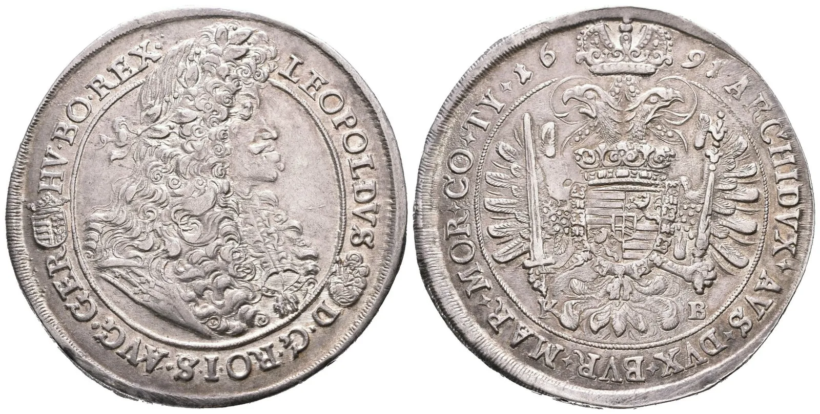 Tolar 1691 KB, Kremnica, Husz.1372a, pěkná zachovalost a patina, — 1