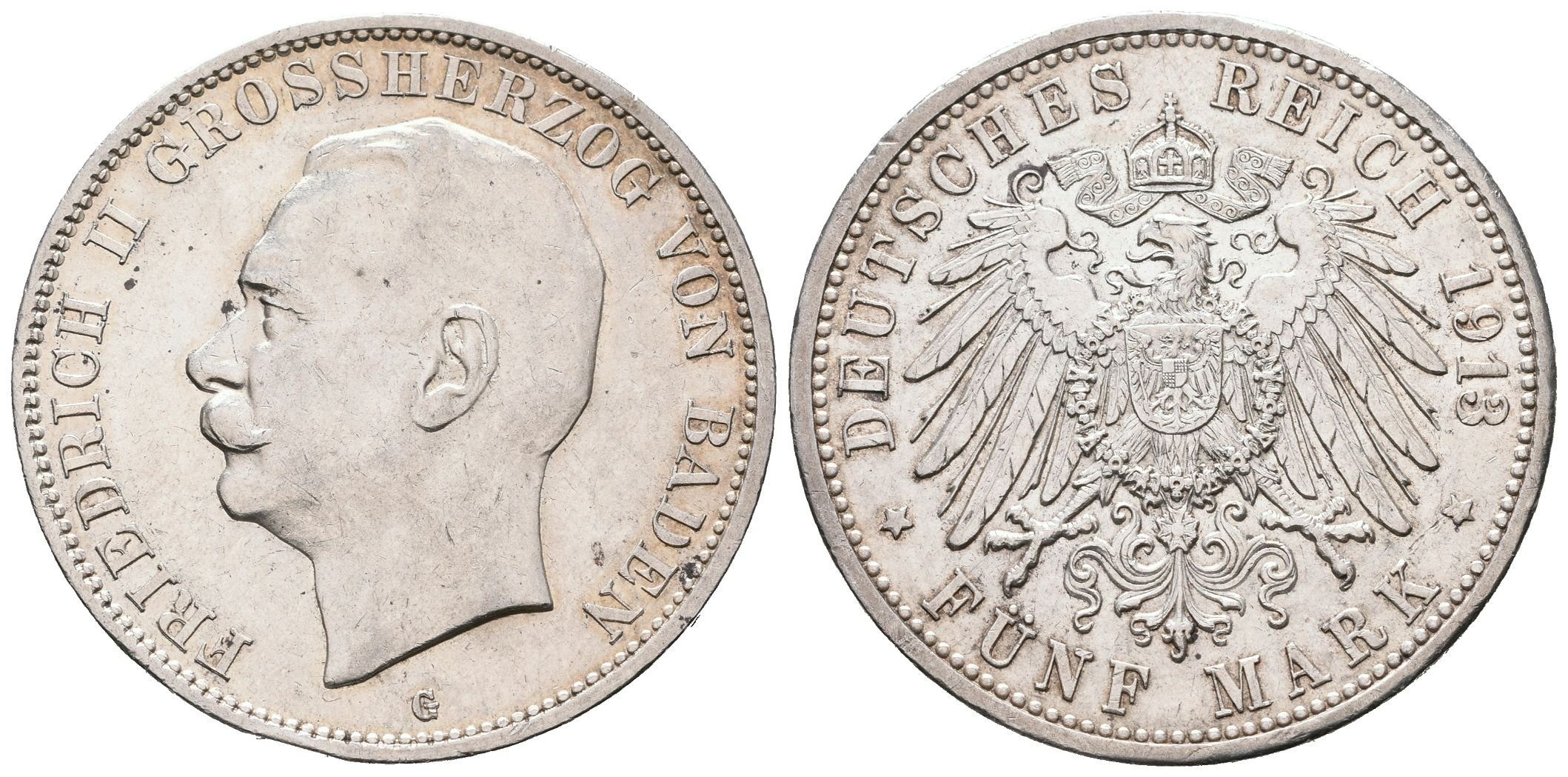 Baden, 5 Marka 1913 G