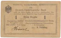 Německá Východní Afrika, 1 Rupie 1. 11. 1915, série F, R.918c