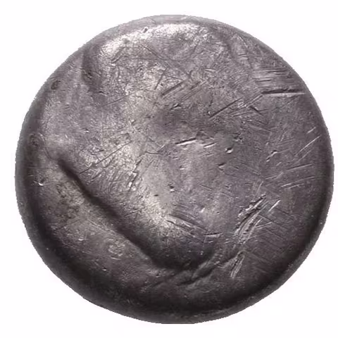 Drachma, typ Zemplín, Stylizovaná hlava zprava / Silně stylizovaný kůň nebo