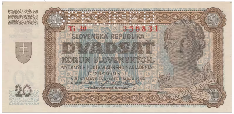 20 Koruna 1942, různé série, Hej.53a2.S1