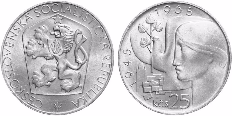 25 Kčs 1965 - 20. výročí osvobození Československa