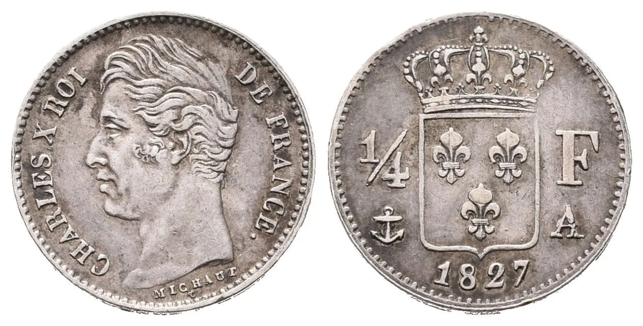 Francie, 1/4 Frank 1827 A