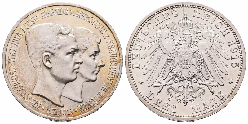 Braunschweig-Lüneburg, 3 Marka 1915 A