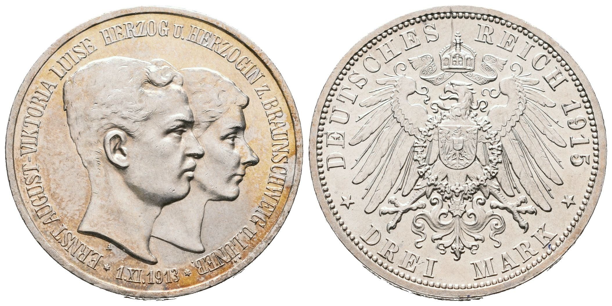 Braunschweig-Lüneburg, 3 Marka 1915 A
