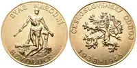AE Medaile 1945 - Svaz národní revoluce, Československý odboj, Br. 78 mm, — 1