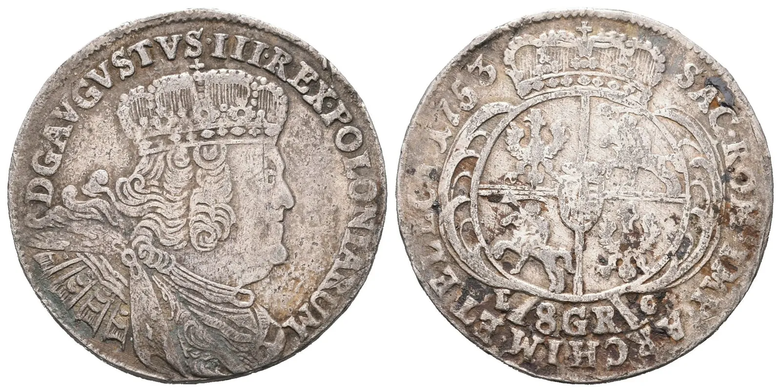 Sasko - Polsko, 18 Groš 1753 EC