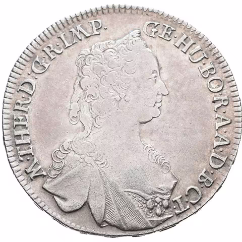1/2 Tolar 1754 KB, Kremnica, Husz.1687, velmi pěkná zachovalost
