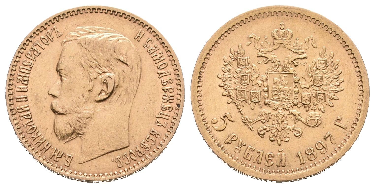 Rusko, 5 Rubl 1897 AG