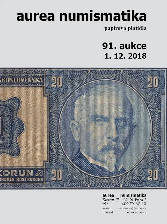91. Aukce - papírová platidla