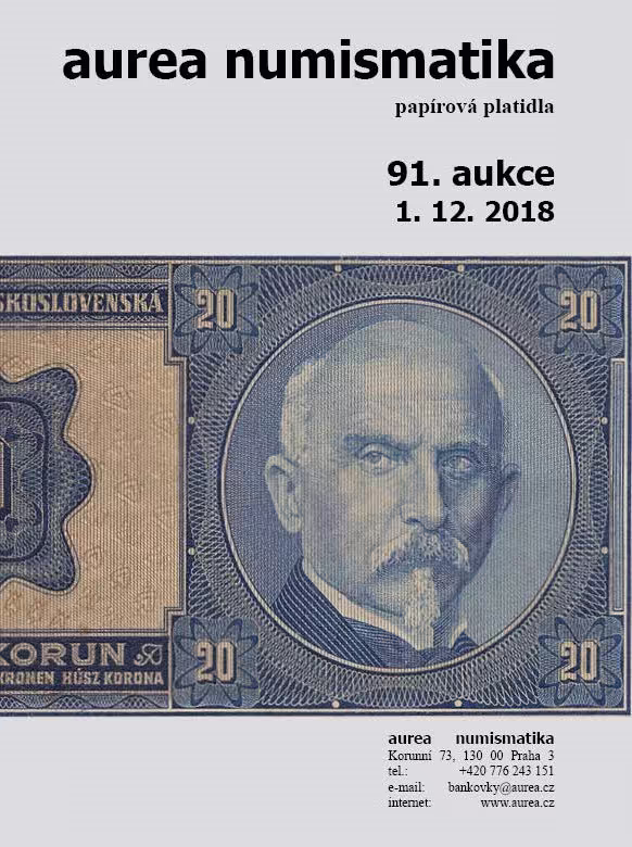 91. Aukce - papírová platidla