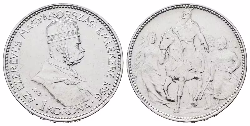 1 Koruna 1896 KB - jubilejní