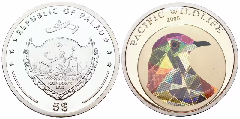 Palau, 5 Dollars 2006 - Lori horský