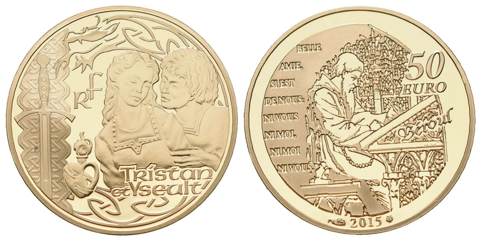 Francie, 50 Euro 2015 - Tristan et Yseult