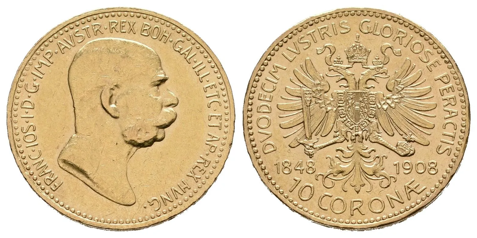 10 Koruna 1908 - jubilejní
