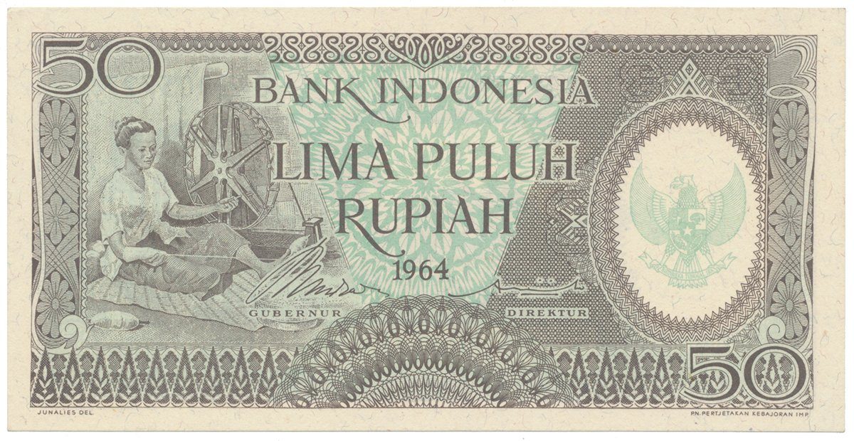 Indonésie, 50 Rupiah 1964, P.96