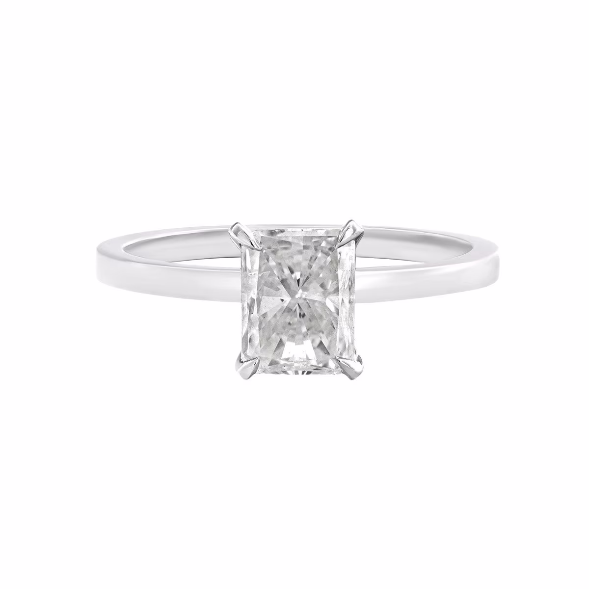 Prsten - 14 kt. Bílé zlato - 0,92ct. Přírodní diamant