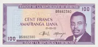 Burundi, 100 Francs 1988-1993, P.29c