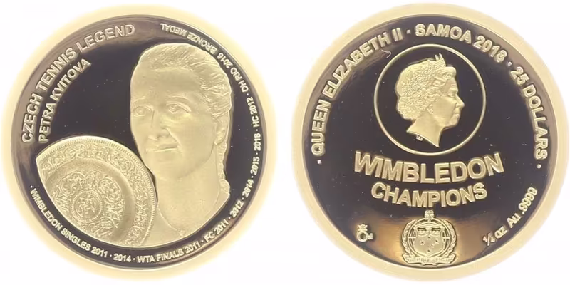 25 Dollars 2018 - České tenisové legendy - Petra Kvitová, PROOF