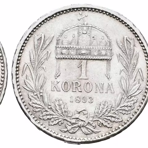 1 Koruna 1893 KB, luxusní zachovalost, lesk, nep. rysky