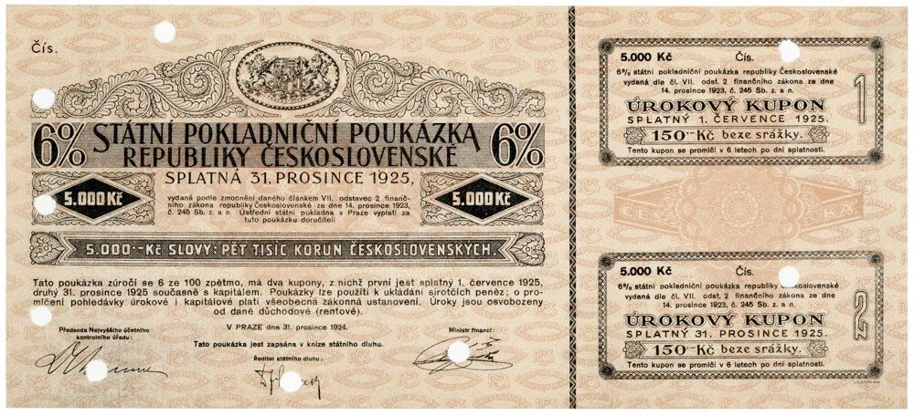 Státní pokladniční poukázky, 1919 - 1939 — 1