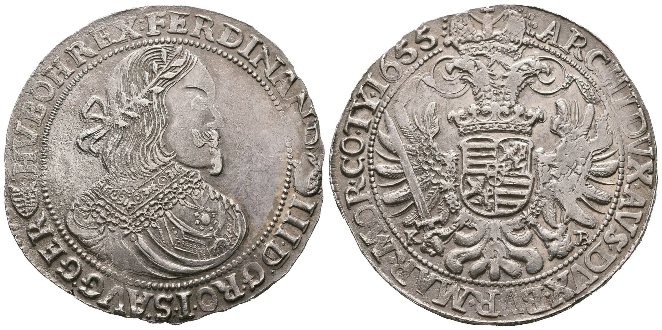 Tolar 1655 KB, Kremnica, Husz.1242, pěkná zachovalost, — 1