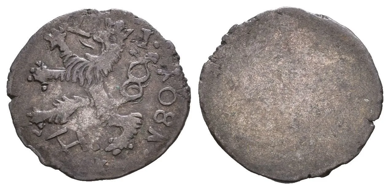 1/2 Krejcar 1681 CK, Kutná Hora-Krahe, Hal.1477 (0,58 g), vady střížku_R! — 1