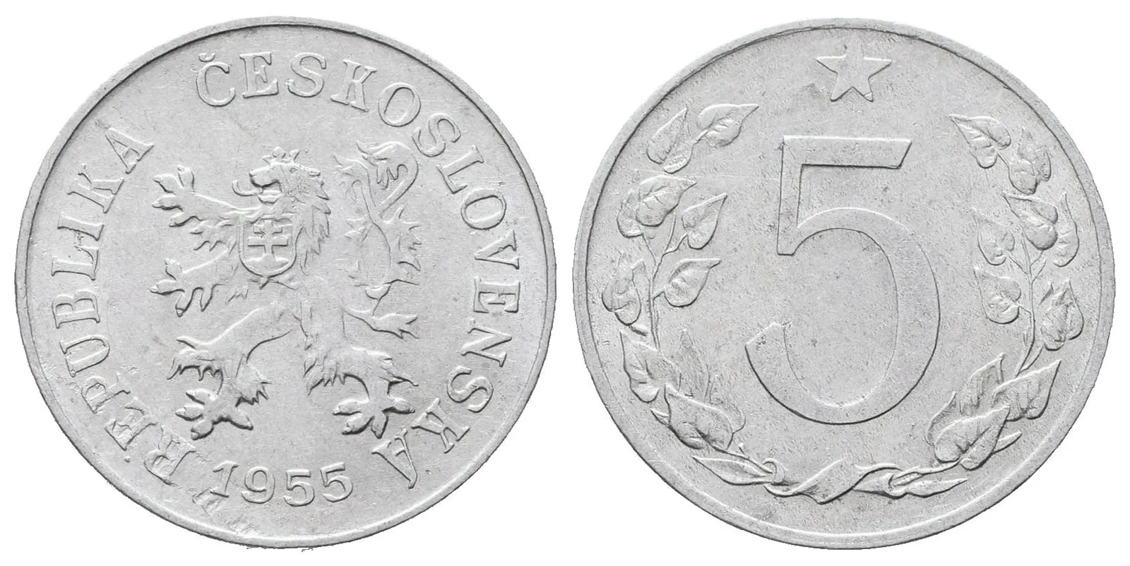 5 Haléř 1955, vzácný
