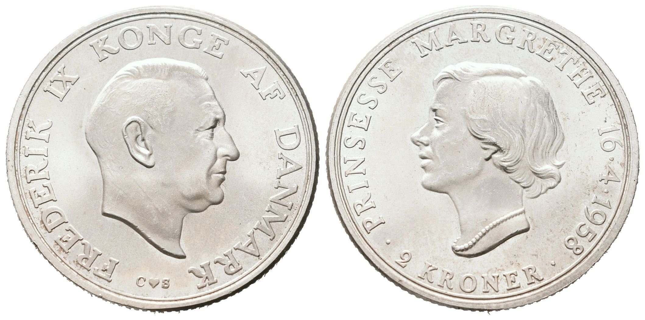 2 Kroner 1958 - Narozeniny princezny