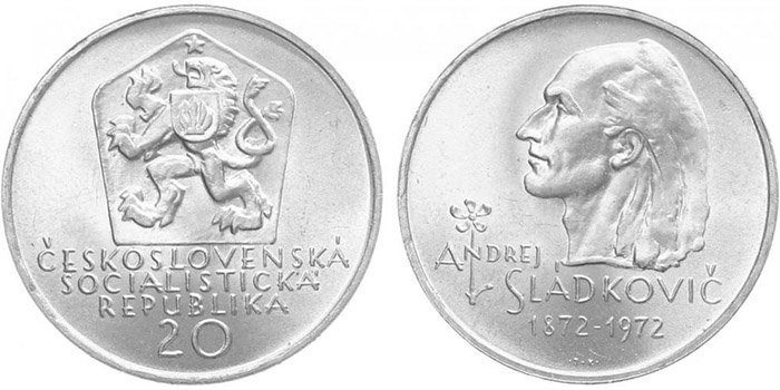 20 Kčs 1972 - Andrej Sládkovič