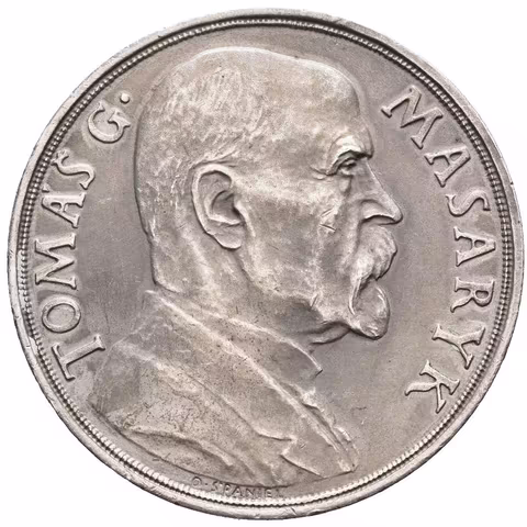 AR Medaile 1935 - K 85. narozeninám T. G. Masaryka. Poprsí T. G. Masaryka zprava,