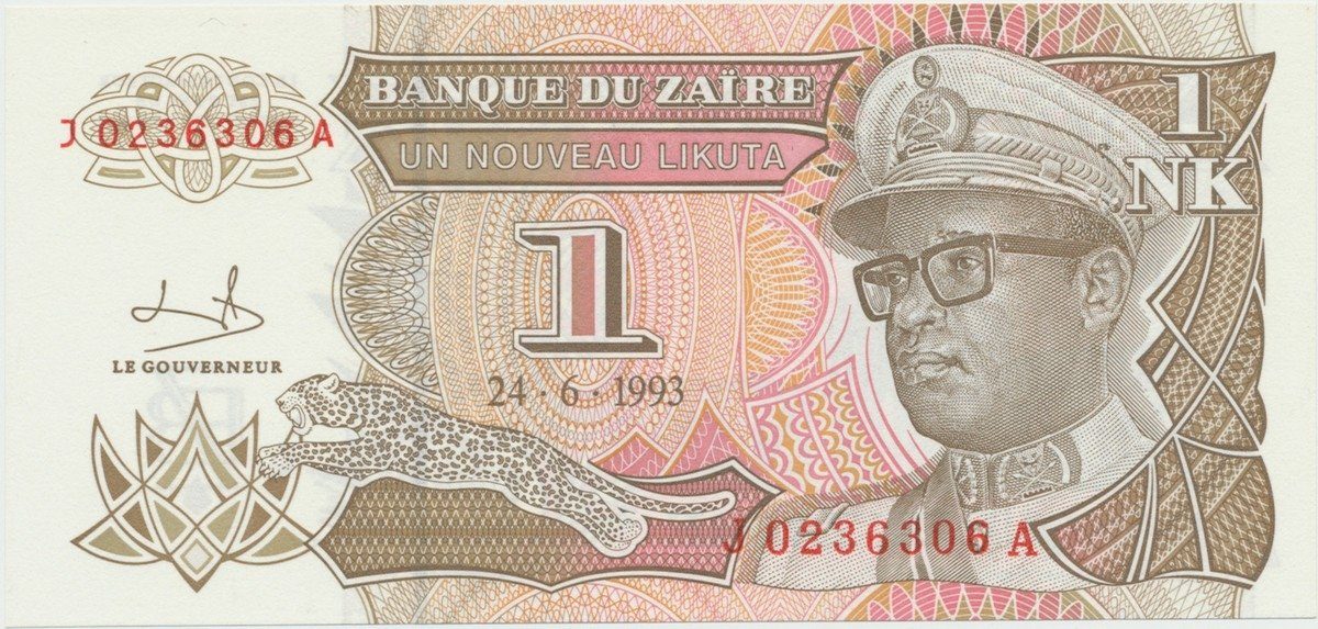 Zaire, 1 Nouveau Likuta 1993, P.47a