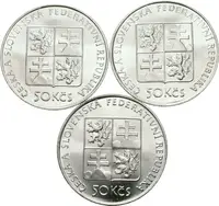 50 Kčs 1991 - Parník Bohemia, lesk_3 ks — 2