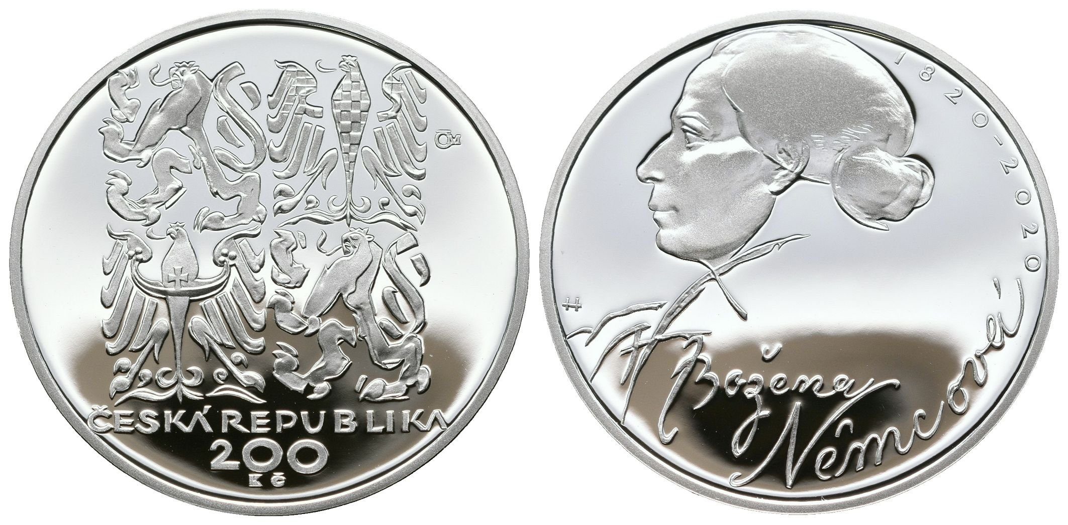 200 Kč 2020 - Božena Němcová, PROOF