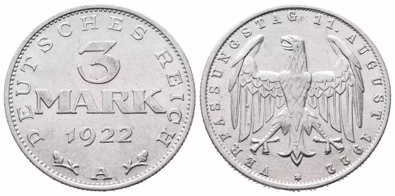 Výmar, 3 Marka 1922 A