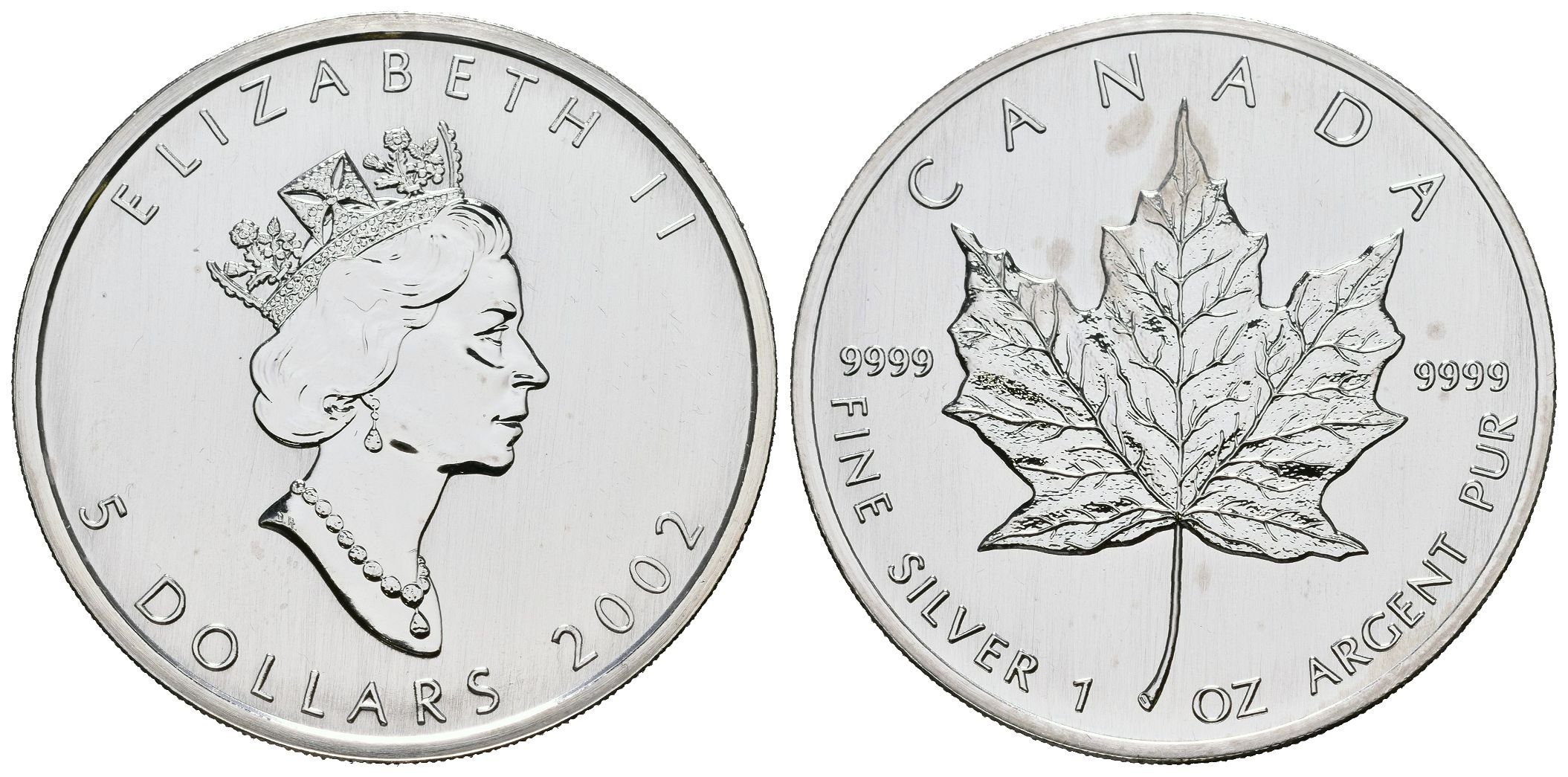 Kanada, 5 Dollars 2002 - Maple Leaf