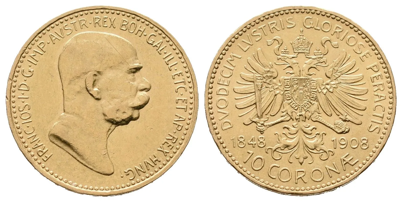 10 Koruna 1908 - jubilejní