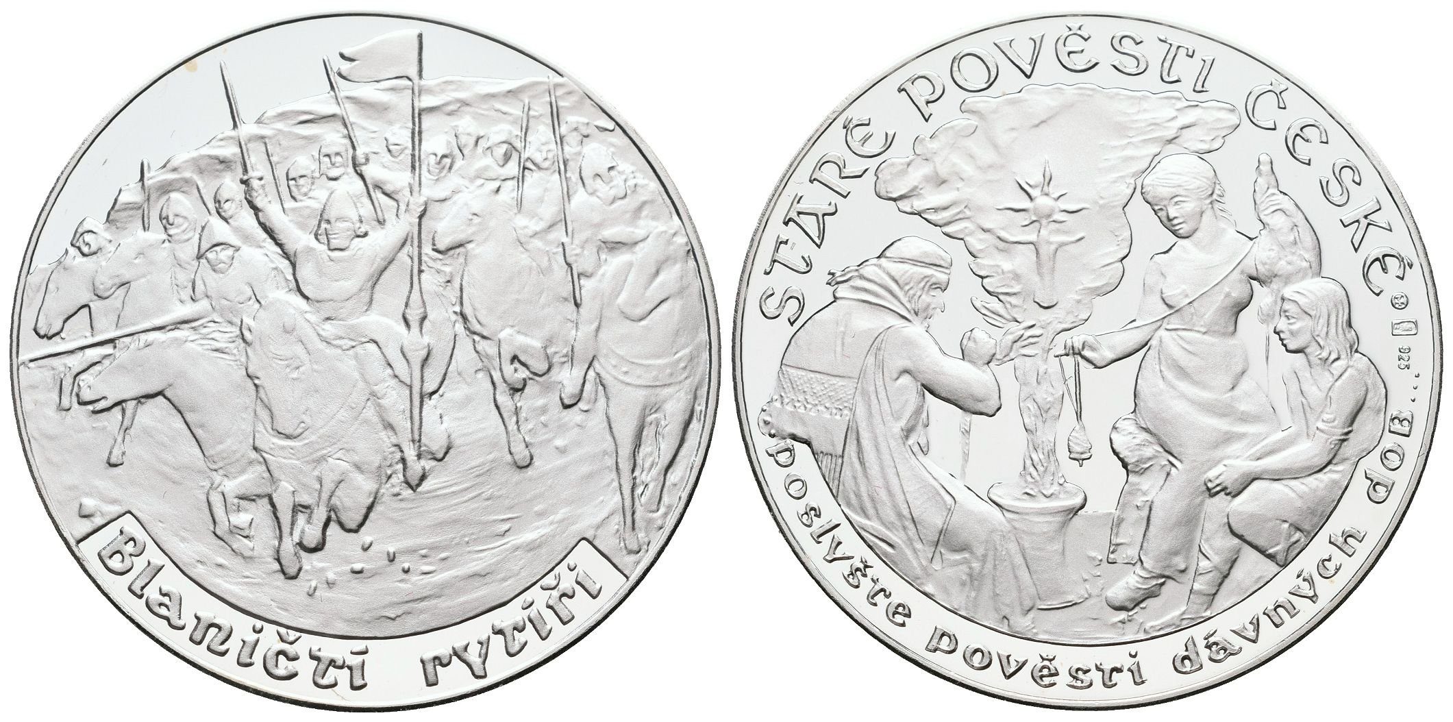 Stříbrná investiční medaile - Staré pověsti české - Blaničtí rytíři- Ag 20 g - 925/1000